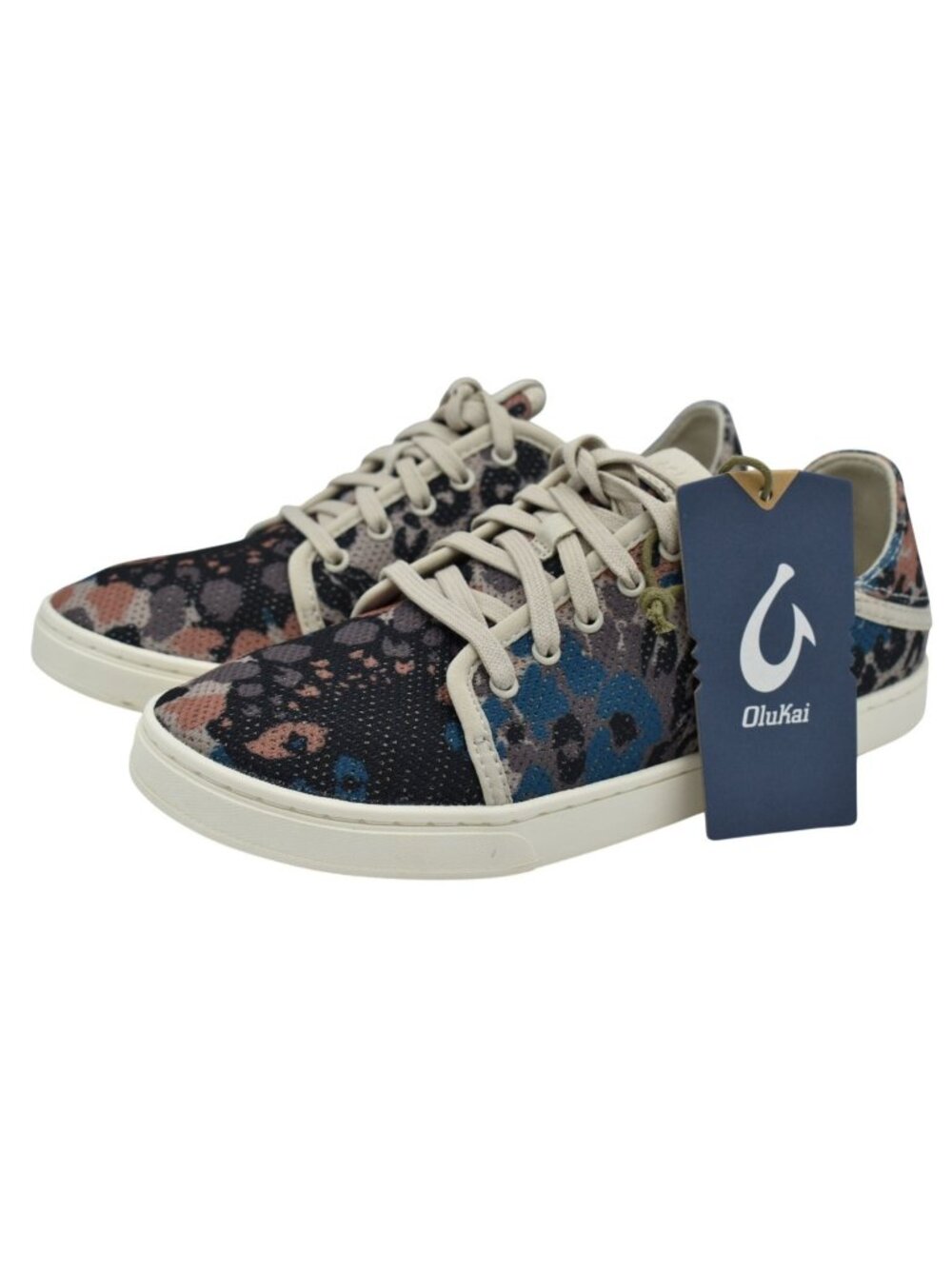 Olukai Womens Size 7 Pehuea Li Multicolor Convertible Lace Up Sneakers Shoes